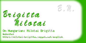 brigitta milotai business card